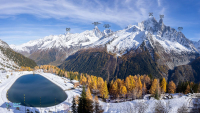 Chamonix - Vue du téléphérique de la Fléchère